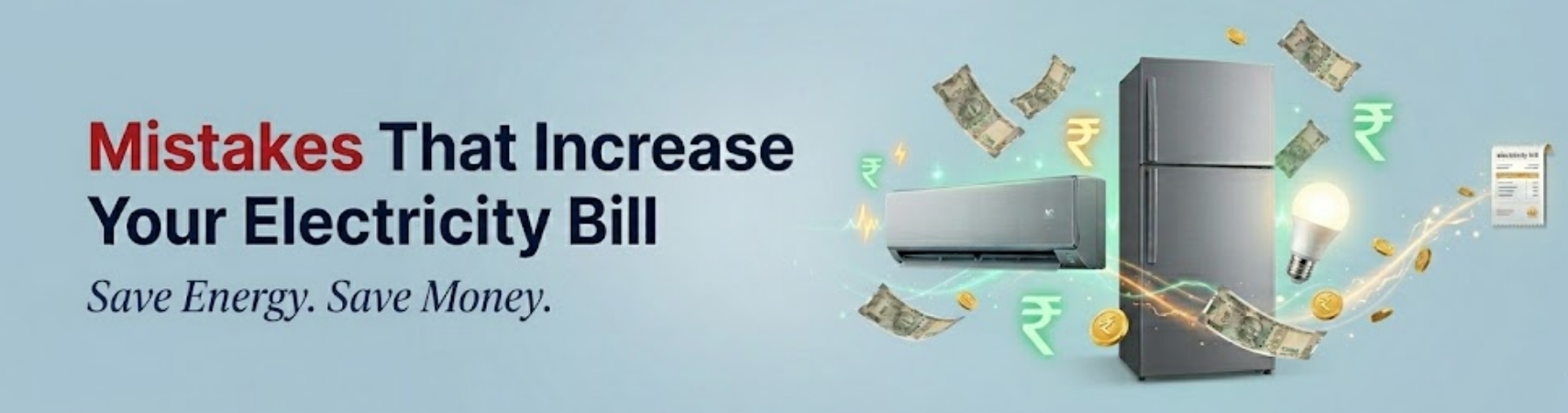 Mistakes That Increase Your Electricity Bill at Home